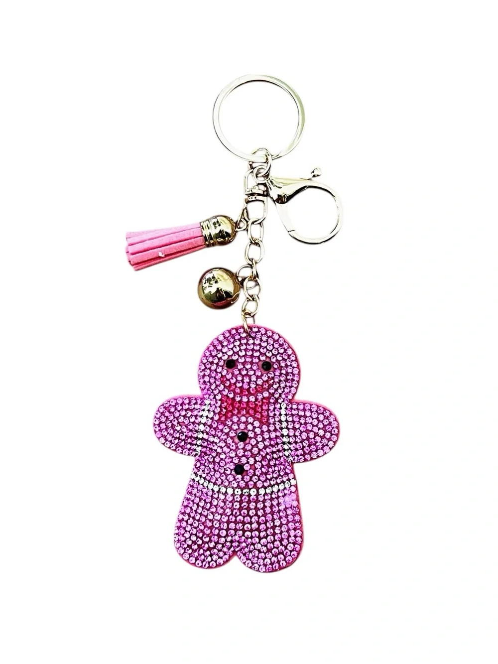 Gingerbread Hot Pink Rhinestone & Gold Christmas 3